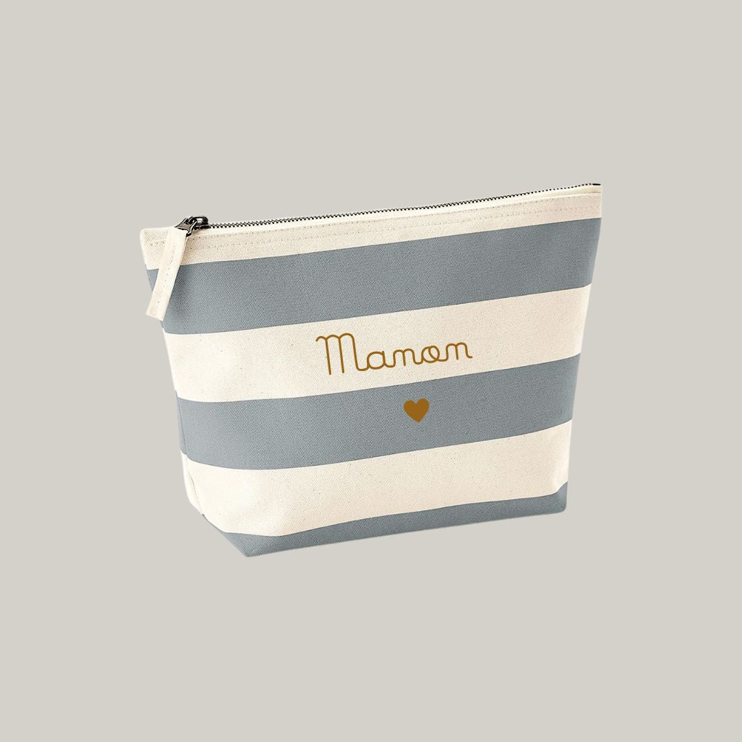 Trousse de toilette Marinière - Bleu gris
