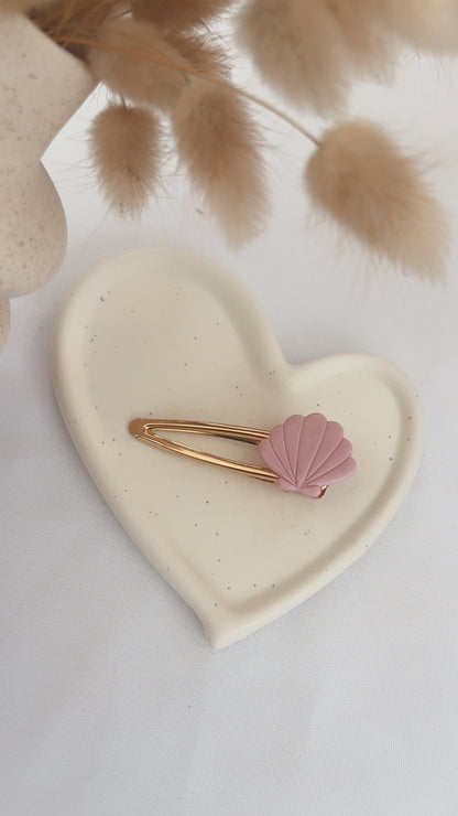 Barrette Coquillage - Rose clair