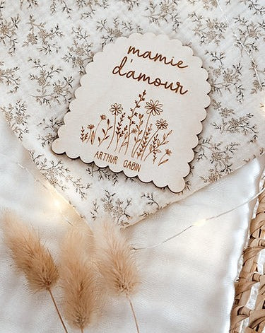 Magnet en bois - Fleurs des champs