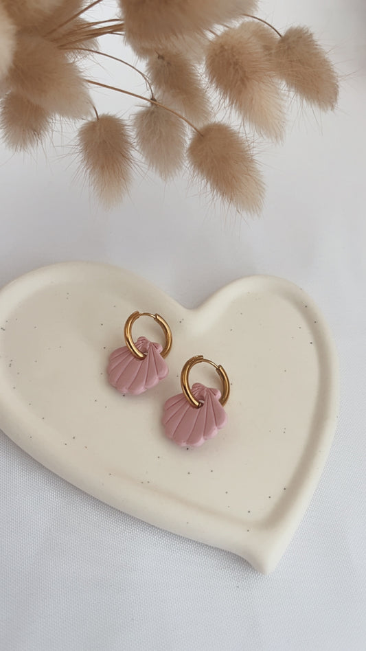 Boucles d'oreilles Raiatea - Coquillage - Rose clair