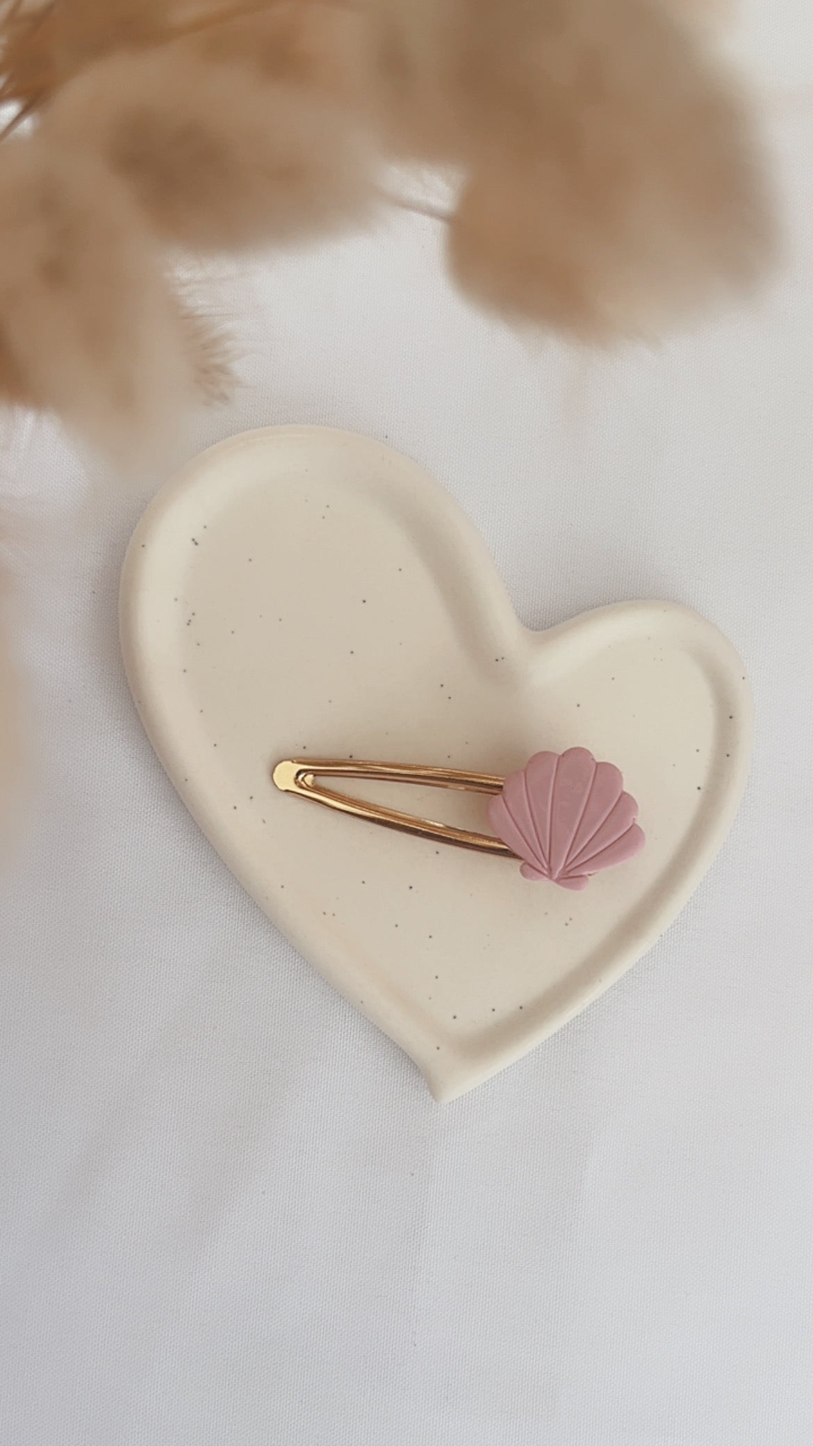 Barrette Coquillage - Rose clair