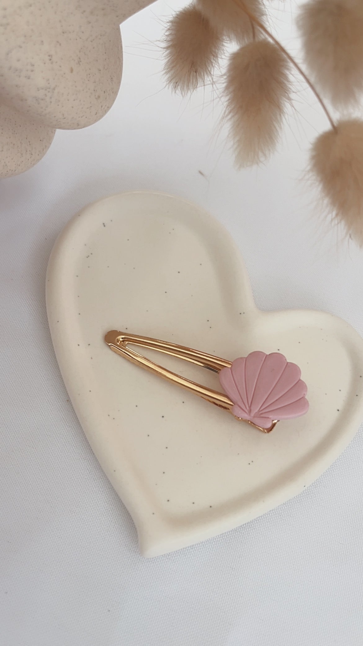 Barrette Coquillage - Rose clair