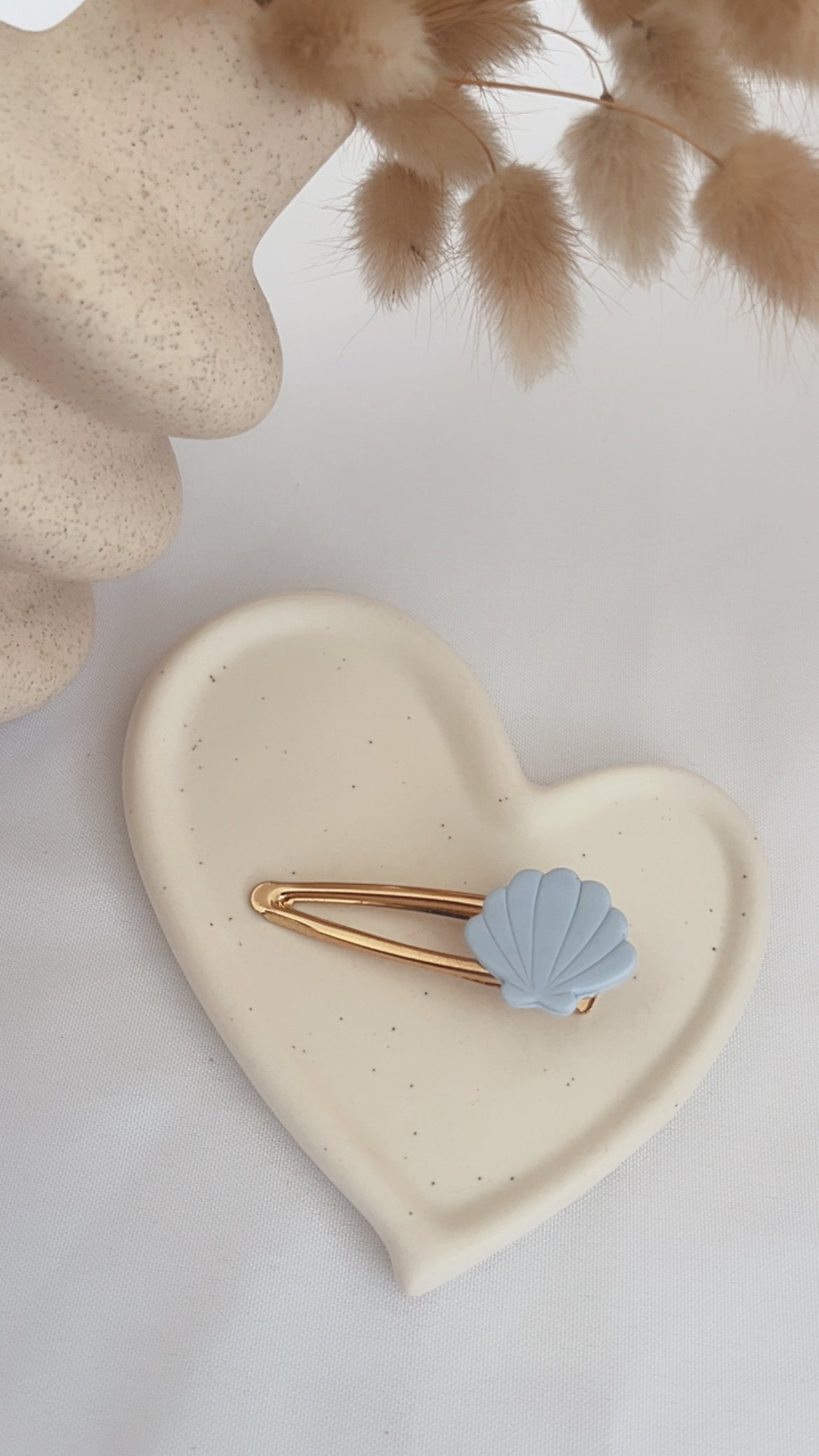 Barrette Coquillage - Bleu clair