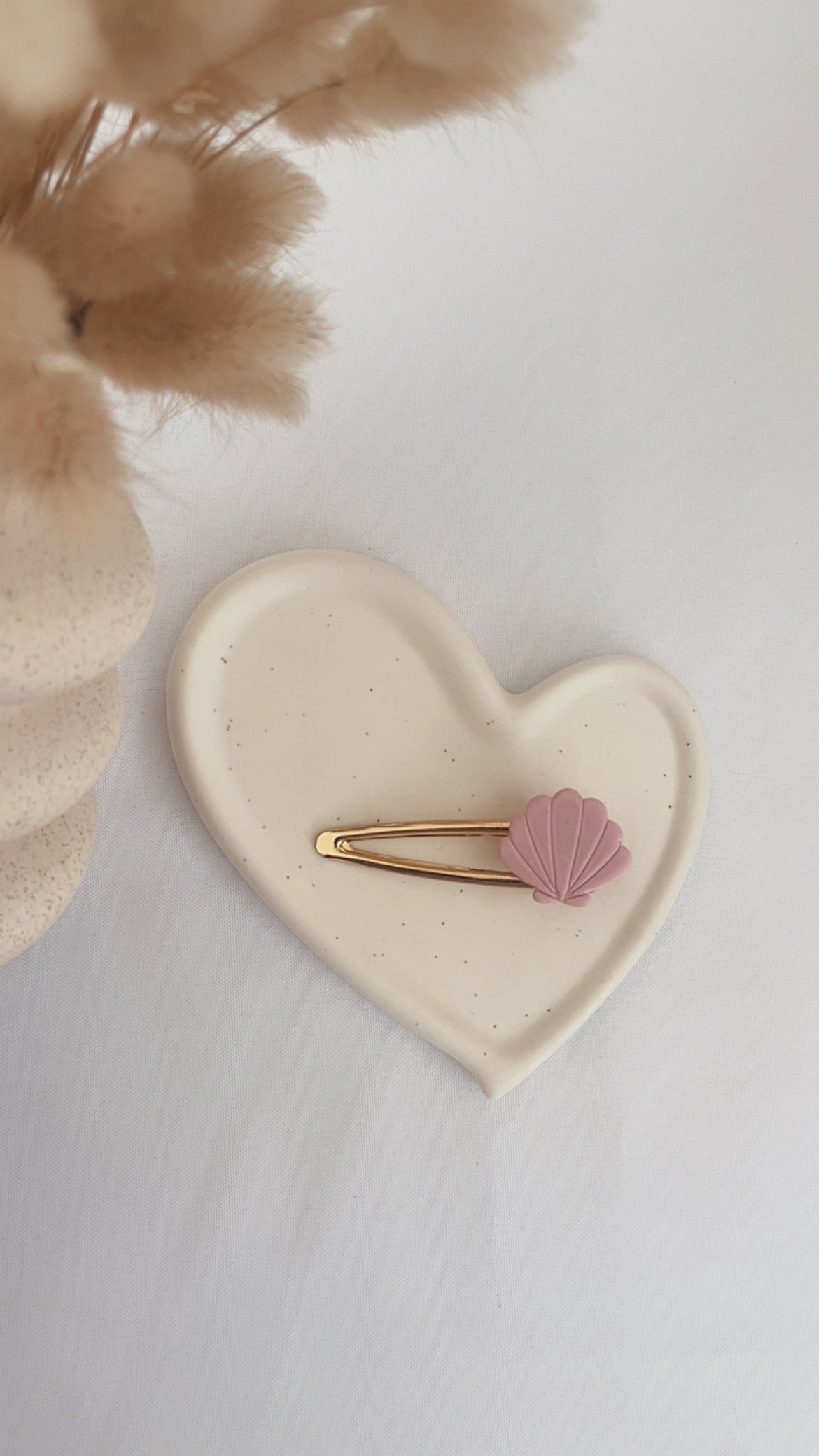 Barrette Coquillage - Rose clair