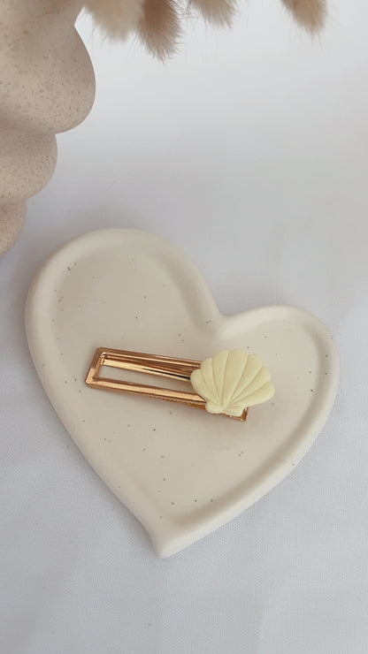 Barrette Coquillage - Jaune