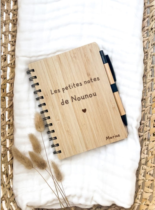 Carnet en bois à spirales