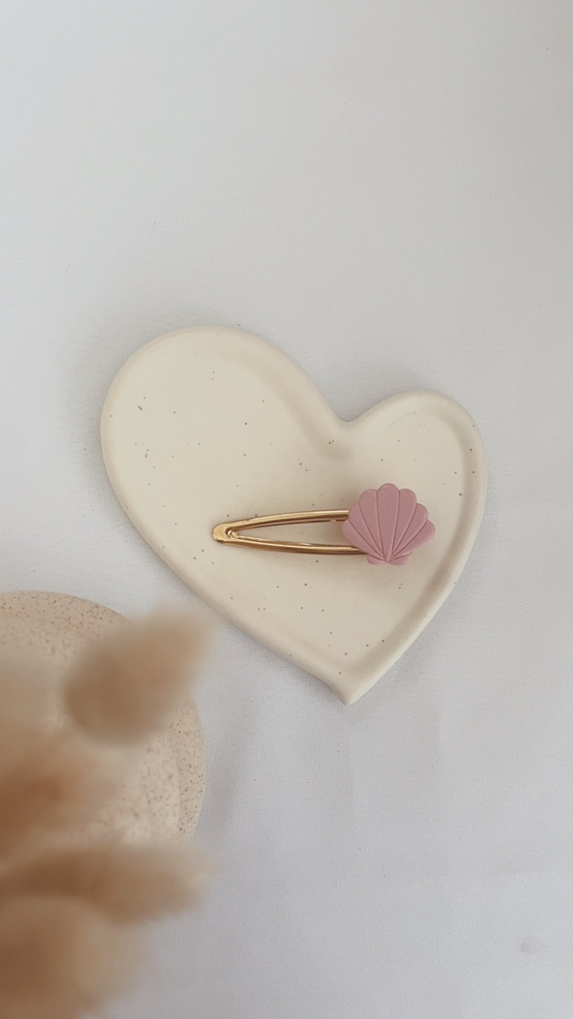 Barrette Coquillage - Rose clair