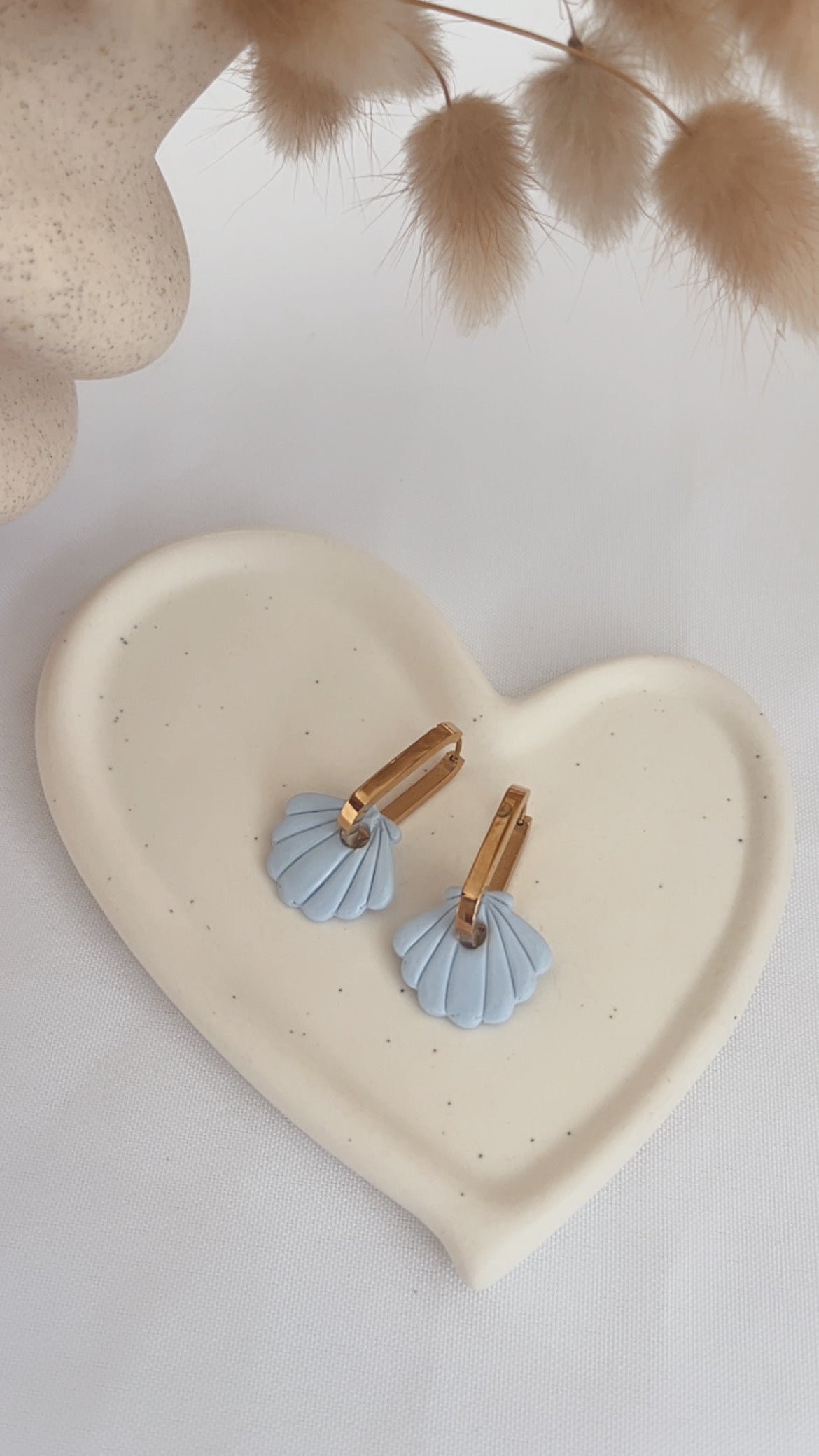 Boucles d'oreilles Raiatea - Coquillage - Bleu clair